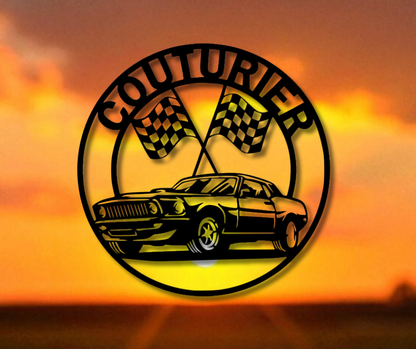 Racing Car Custom Sign