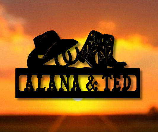 Cowboy Shoes Dancer Custom Sign