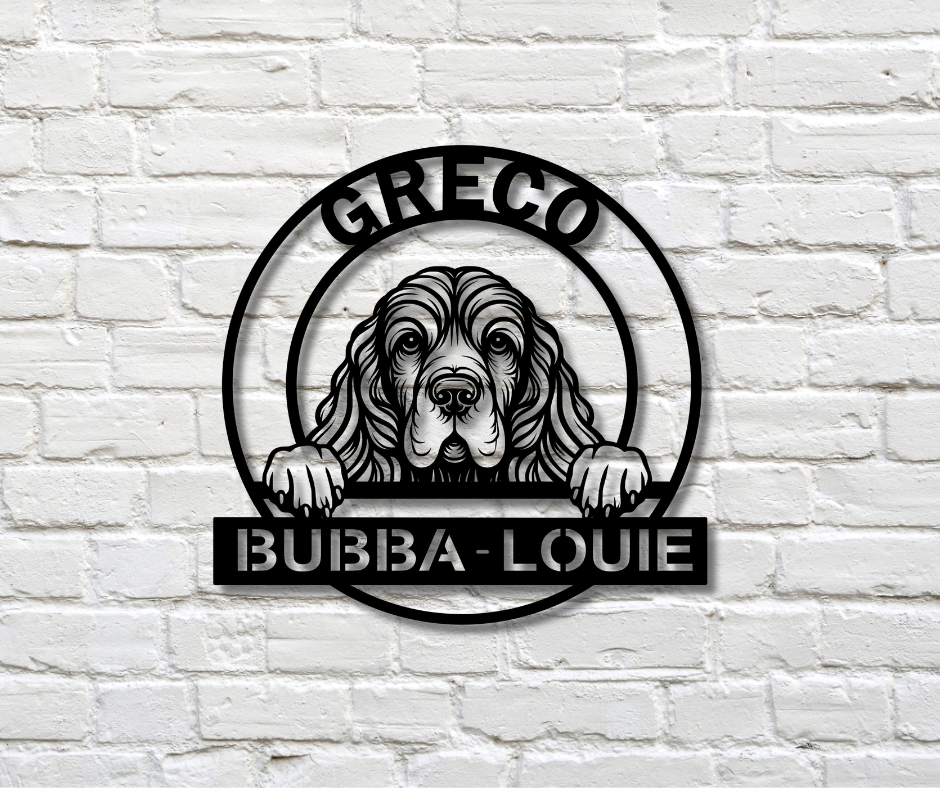Cocker Dog Custom Sign
