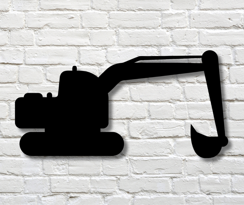 Large Excavator Sign
