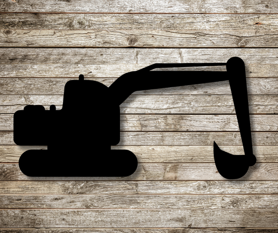 Large Excavator Sign