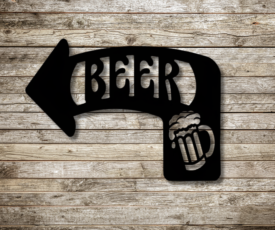 Fast Beer Sign Beer Arrow Sign – Steel City Signs
