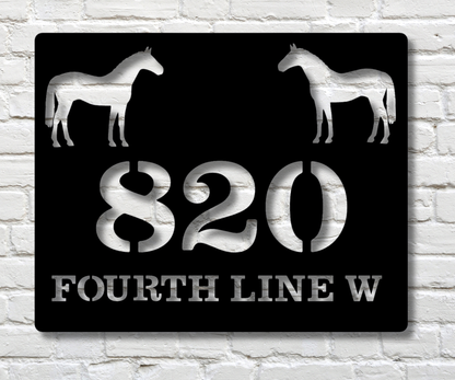 Horses Address Sign-Custom