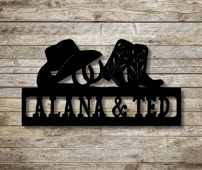 Cowboy Shoes Dancer Custom Sign