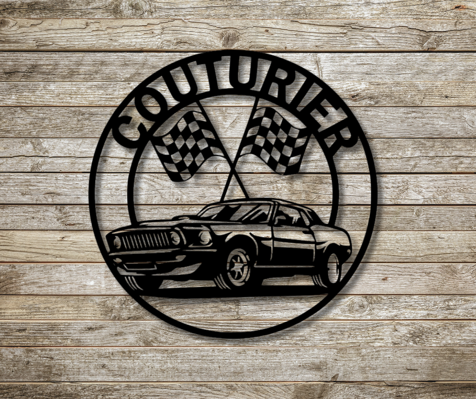 Racing Car Custom Sign