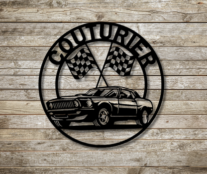 Racing Car Custom Sign