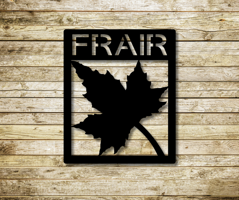 Rectangular Canadian Maple Leaf Custom Sign