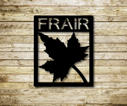 Rectangular Canadian Maple Leaf Custom Sign