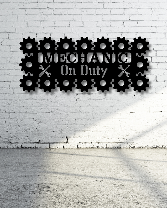 Mechanic on Duty Sign