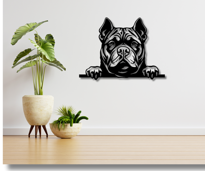 American Bully-XL Peeking Dog Sign