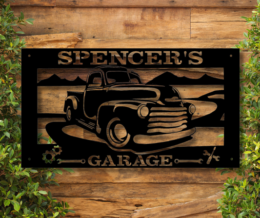 Vintage Truck Custom Sign