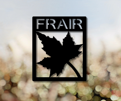 Rectangular Canadian Maple Leaf Custom Sign