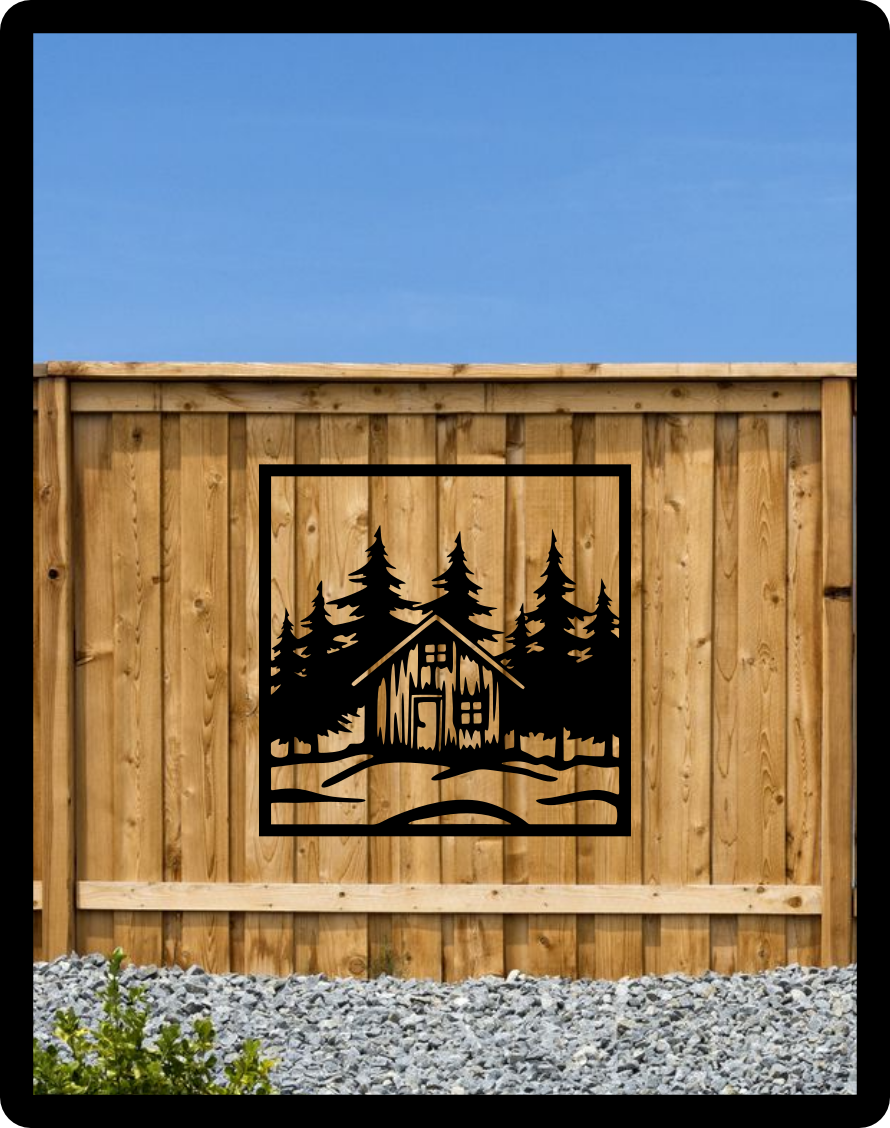 Cabin Fence Sign