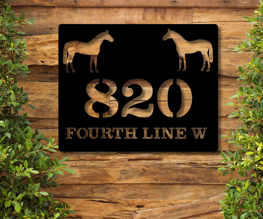 Horses Address Sign-Custom