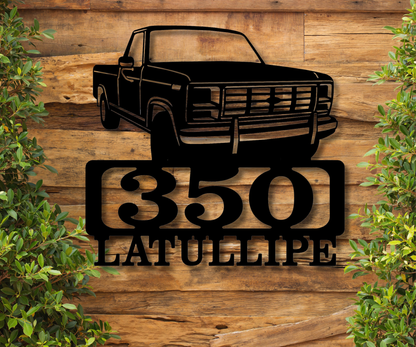 Truck Address Sign-Custom