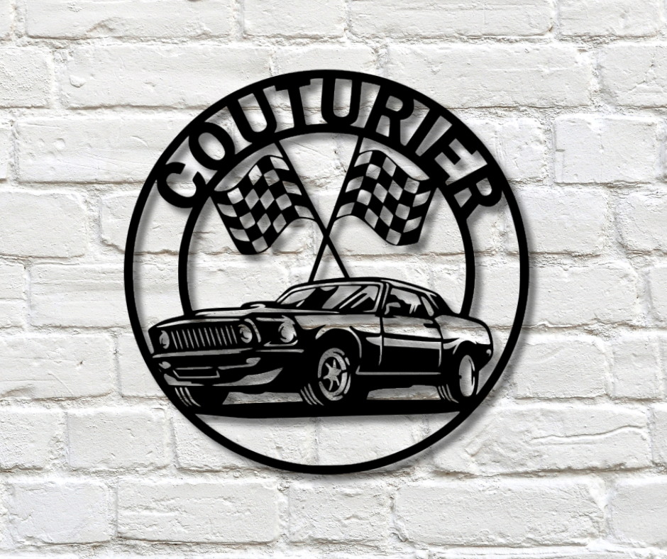 Racing Car Custom Sign