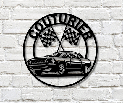 Racing Car Custom Sign