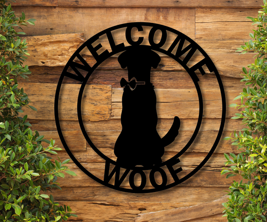 Welcome Woof Sign