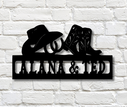Cowboy Shoes Dancer Custom Sign