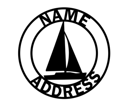 Sailboat Address Sign-Custom