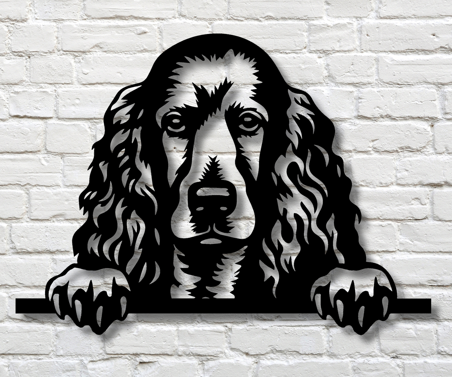 Standard Poodle Peeking Dog Sign