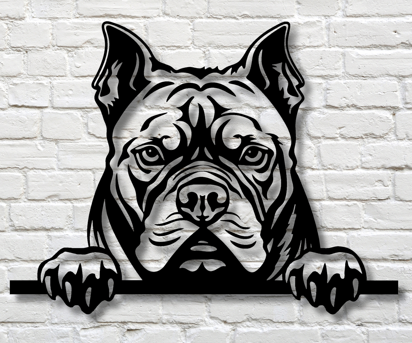 American Bully-XL Peeking Dog Sign