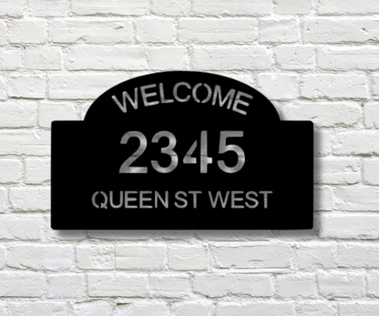 Modern Rectangular Address Sign-Custom