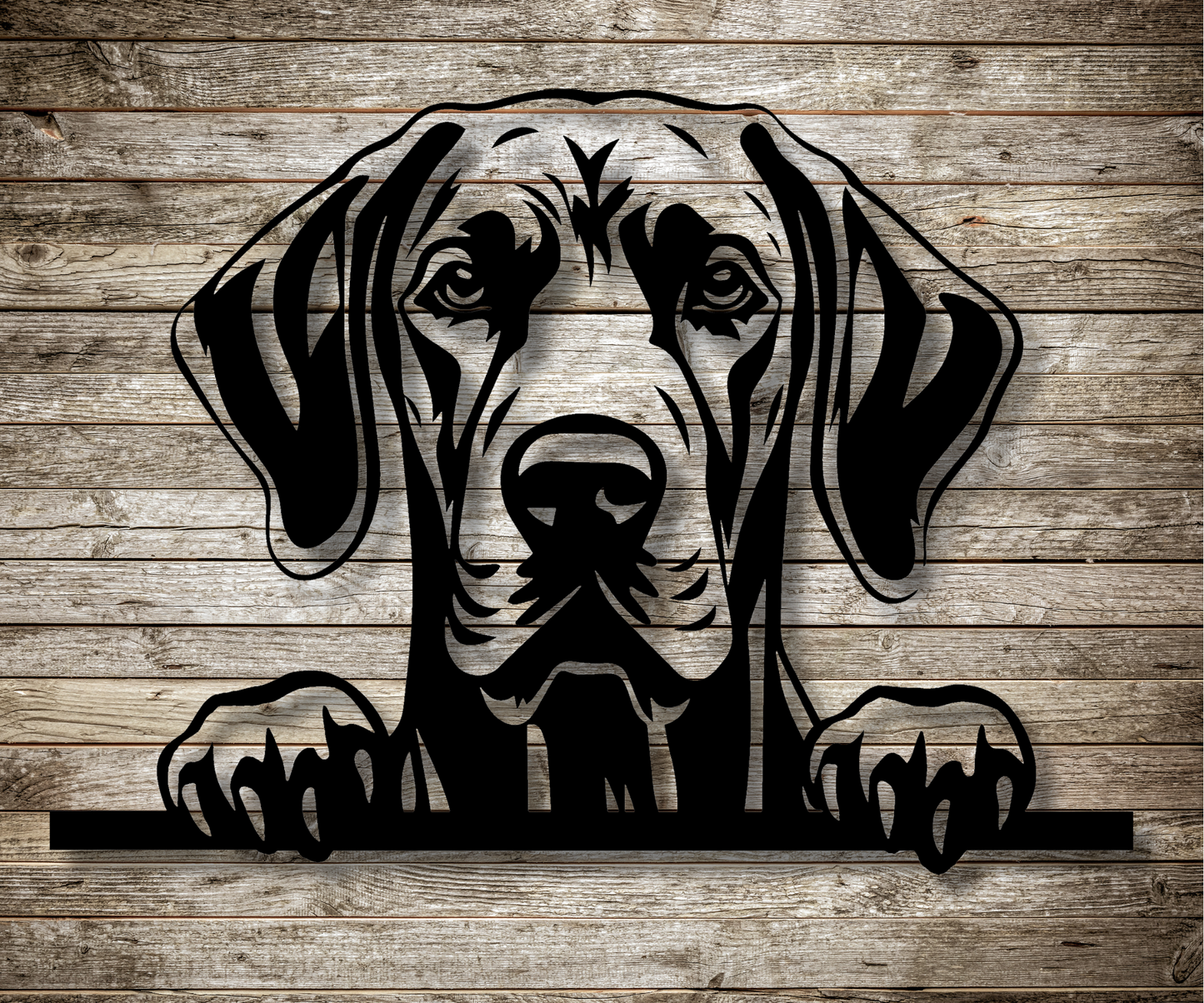 Great Dane Peeking Dog Sign