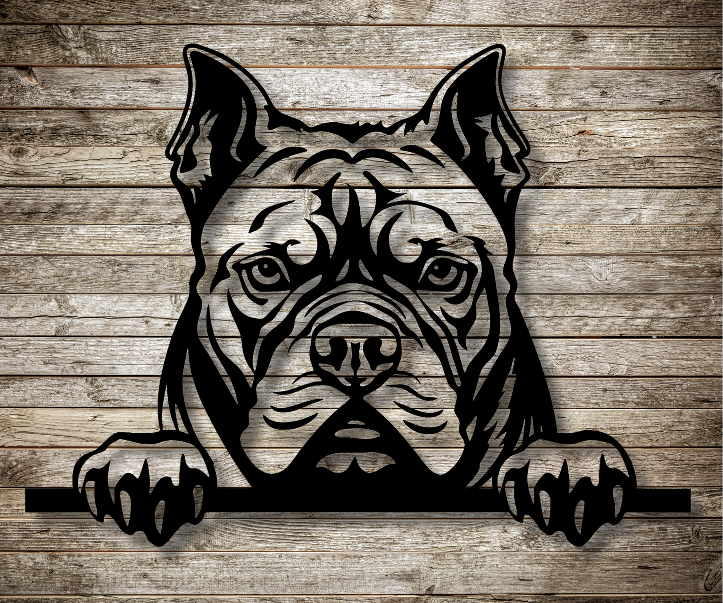 American Bully-XL Peeking Dog Sign