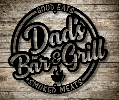 Dad's Bar and Grill Sign