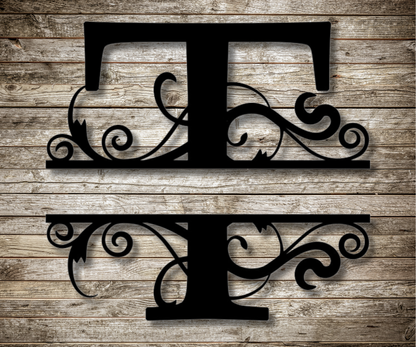 Letter "T" Monogram Sign