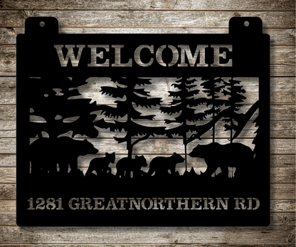 Bear Address Sign-Custom