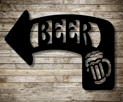 Beer Arrow Sign