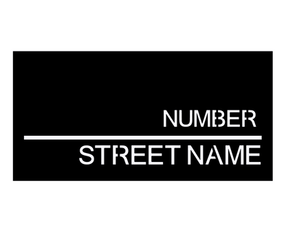 Modern Rectangular Horizontal Address Sign-Custom