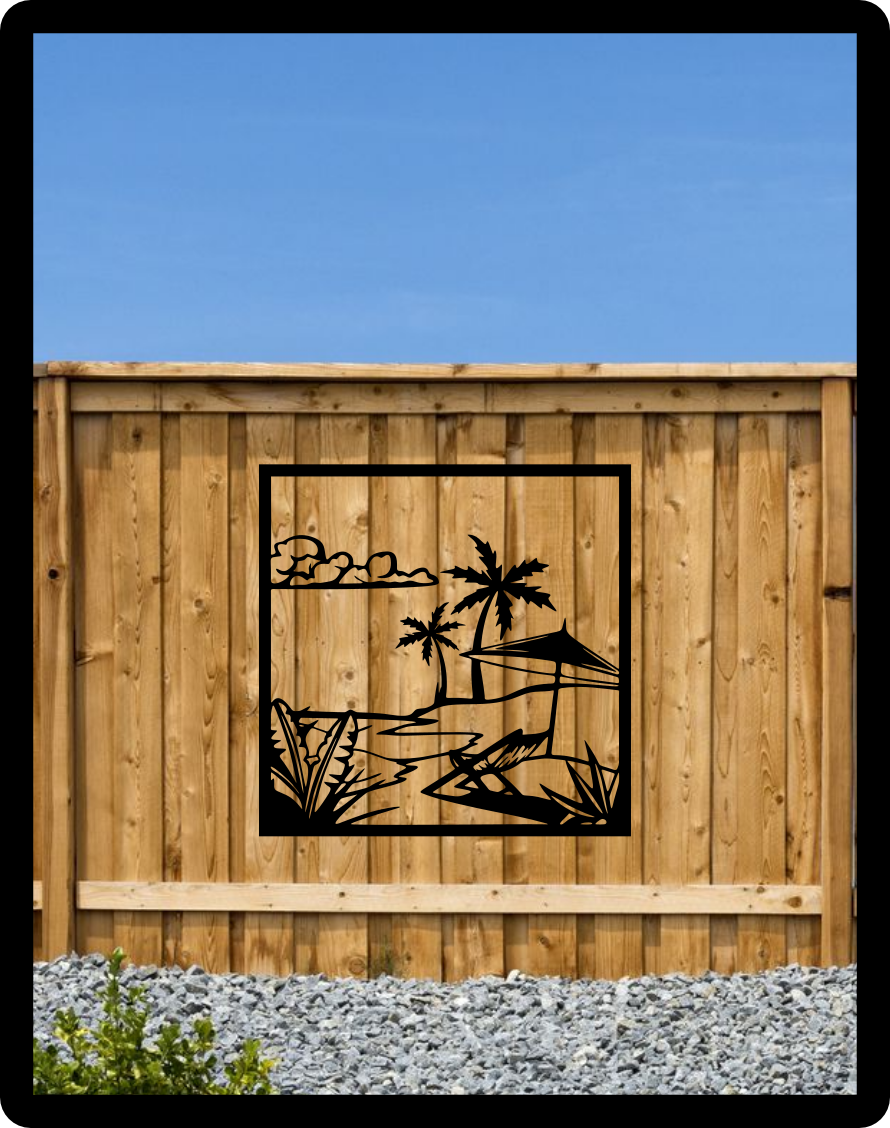 Beach Fence Sign