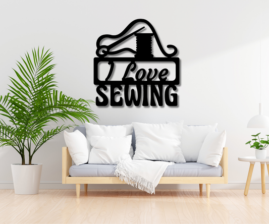 I Love Sewing Sign