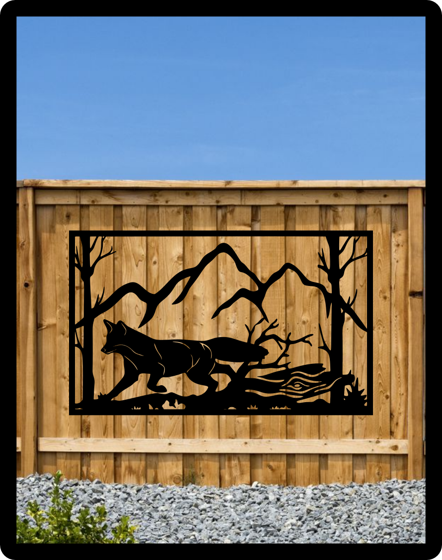 Fox Fence Sign