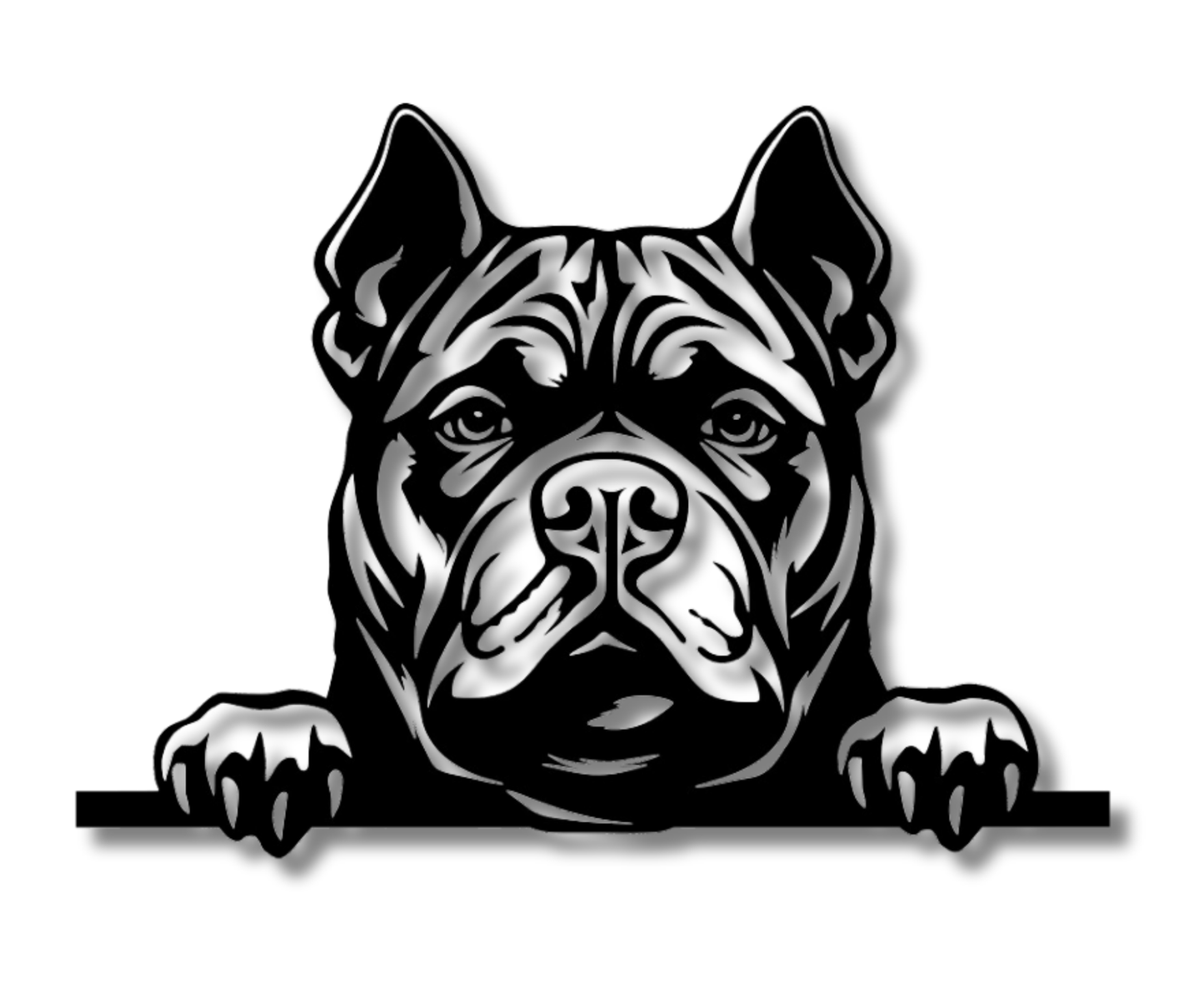 American Bully-XL Peeking Dog Sign