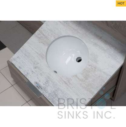 VITREOUS CHINA OVAL OR ROUND UNDERMOUNT BATHROOM SINK