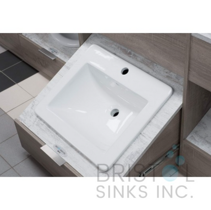 VITREOUS CHINA RECTANGULAR OR SQUARE UNDERMOUNT BATHROOM SINK