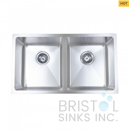 UNDERMOUNT STAINLESS STEEL KITCHEN SINK 20 MM CORNERS - 18 & 16 GAUGE