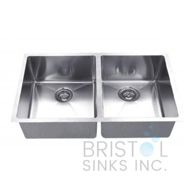 UNDERMOUNT STAINLESS STEEL KITCHEN SINK 20 MM CORNERS - 18 & 16 GAUGE