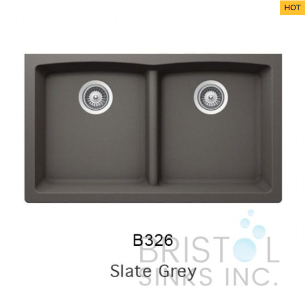 GRANITE DOUBLE UNDERMOUNT LOW DIVIDE BOWL KITCHEN SINK