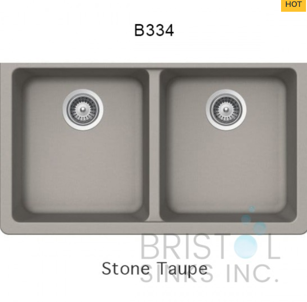 GRANITE DOUBLE UNDERMOUNT EQUAL BOWL KITCHEN SINK