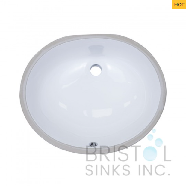 VITREOUS CHINA OVAL OR ROUND UNDERMOUNT BATHROOM SINK