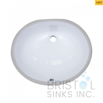 VITREOUS CHINA OVAL OR ROUND UNDERMOUNT BATHROOM SINK