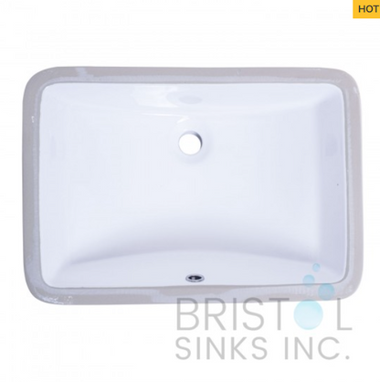 VITREOUS CHINA RECTANGULAR OR SQUARE UNDERMOUNT BATHROOM SINK