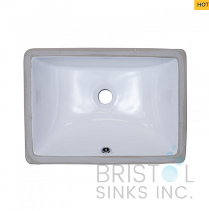 VITREOUS CHINA RECTANGULAR OR SQUARE UNDERMOUNT BATHROOM SINK