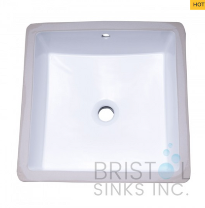 VITREOUS CHINA RECTANGULAR OR SQUARE UNDERMOUNT BATHROOM SINK