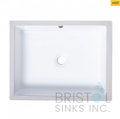 VITREOUS CHINA RECTANGULAR OR SQUARE UNDERMOUNT BATHROOM SINK